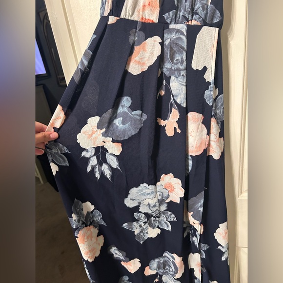 SIMPLEE Women Backless V Neck Floral Split Maxi Dress, Size M boho beach stretch - Picture 6 of 9